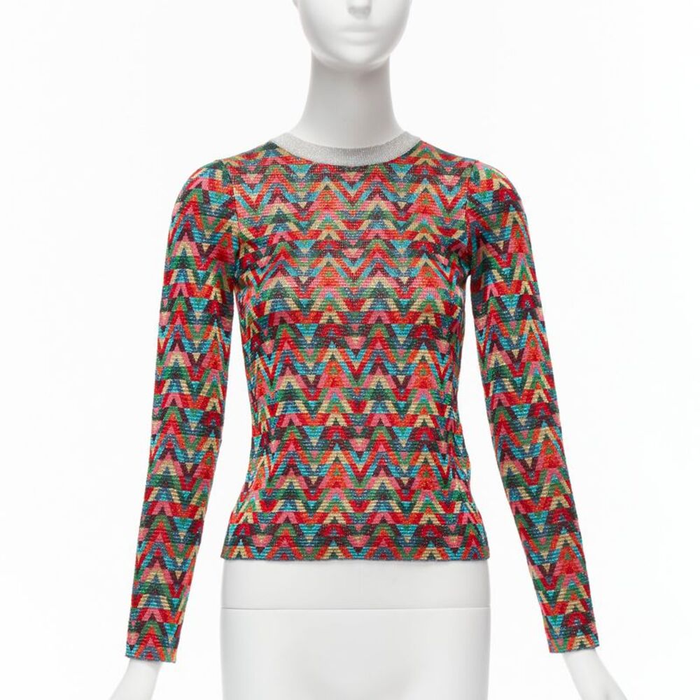 Valentino 2021 Optical Vlogo Lurex Sweater